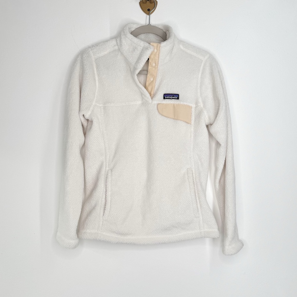 Patagonia Snap-T Re-Tool Pullover Polartec Thermal Pro Off White Women’s Small